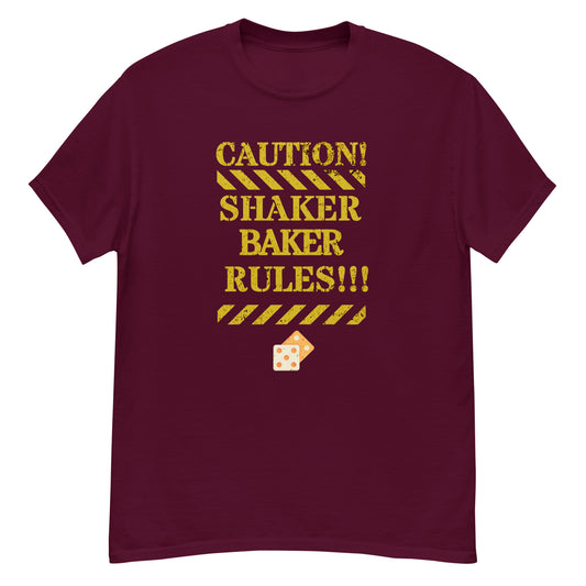 shaker baker rules!!! craps and dice shirt 