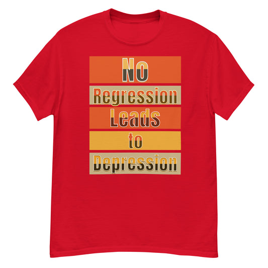 no regression leads to depression craps and dice shirt