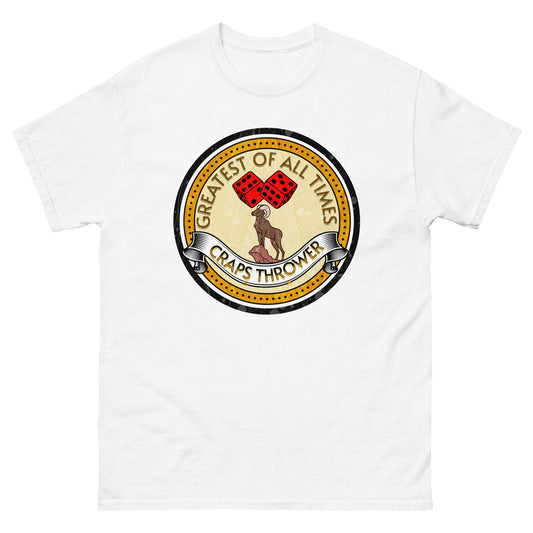 Greatest of all time craps thrower craps and dice shirt